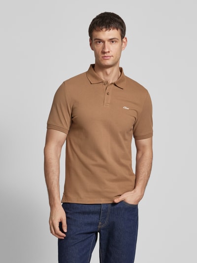 s.Oliver RED LABEL Regular Fit Poloshirt aus Baumwoll-Piqué Mittelbraun 4