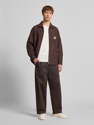 Carhartt Work In Progress Regular Fit Hemdjacke mit Reißverschluss Modell 'BELLAMY' Dunkelbraun 1