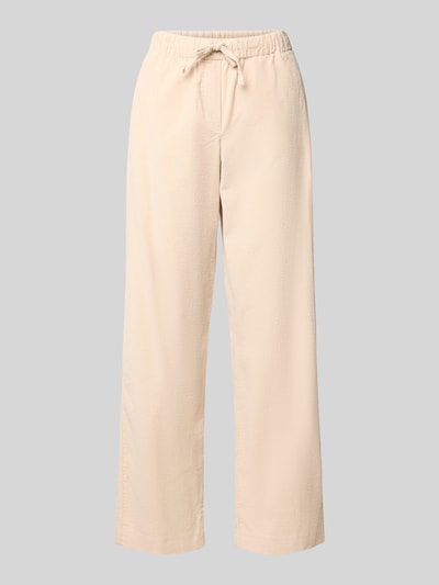 Produktfoto, Relaxed Fit Weite Hose aus Baumwoll-Mix Modell 'JAIMILAA' von ARMEDANGELS, beige Farbe, leichte Struktur, Damen Weite Hose