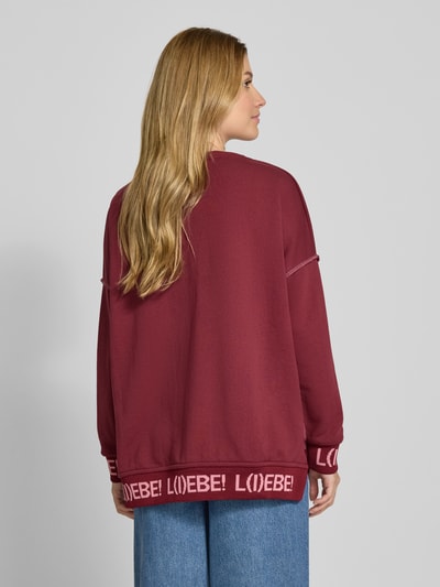 miss goodlife Oversized sweatshirt van puur katoen Bordeaux - 5
