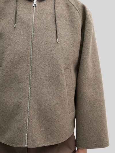 Marc O'Polo Relaxed Fit Kurzmantel mit Kapuze Taupe 3