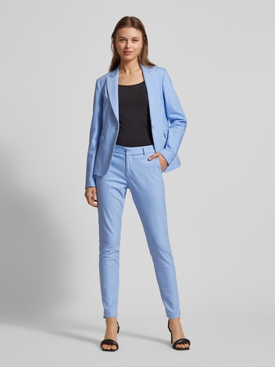 MOS MOSH Slim fit stoffen broek met steekzakken, model 'Abbey Night' Oceaanblauw - 1