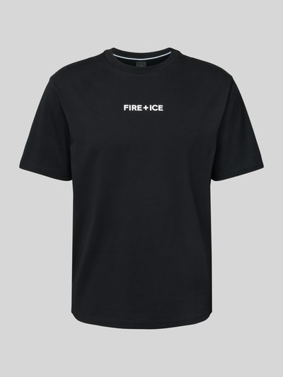 FIRE + ICE Poloshirt mit Label-Print Modell 'MICK' Black 2