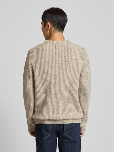 MCNEAL Gebreide pullover van wolmix met ronde hals Kit gemêleerd - 5