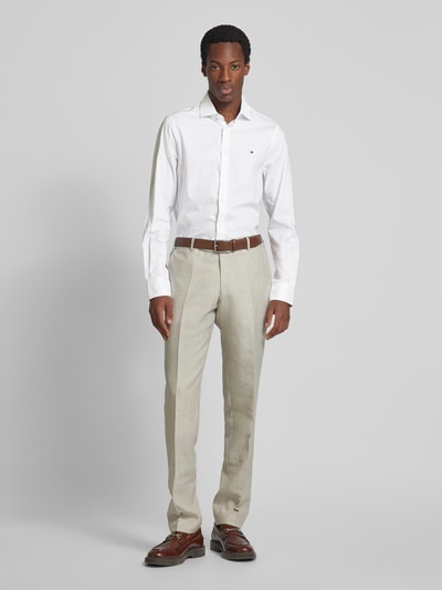 Tommy Hilfiger Tailored Business-Hemd mit Kentkragen Modell 'Parker' Weiss 1