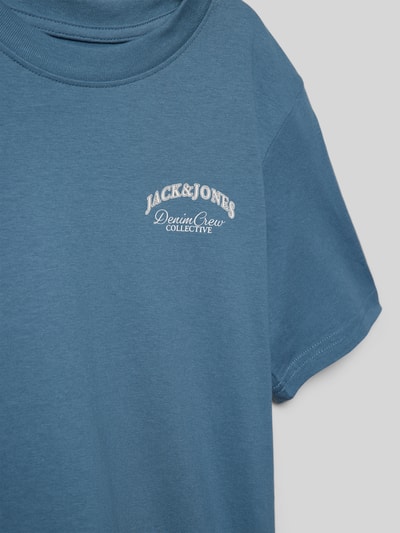 Jack & Jones T-Shirt mit Label-Print Rauchblau 2