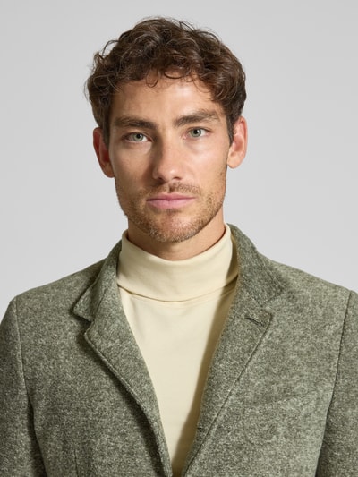 Roy Robson Slim fit colbert met opstaande kraag en borstzak Groen - 3