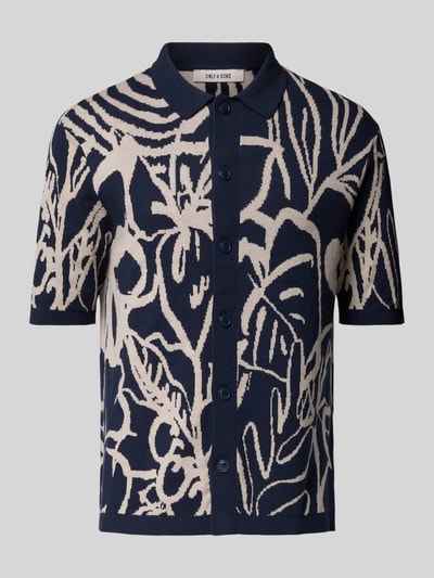 Only & Sons Freizeithemd mit Knopfleiste Modell 'KIMO' Dunkelblau 2