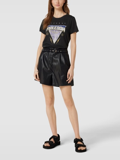 Only T-shirt met motiefprint, model 'Lucy' Zwart - 1