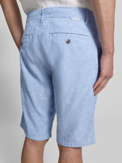 Tom Tailor Regular Fit Leinenshorts aus Leinen-Baumwoll-Mix Hellblau 3