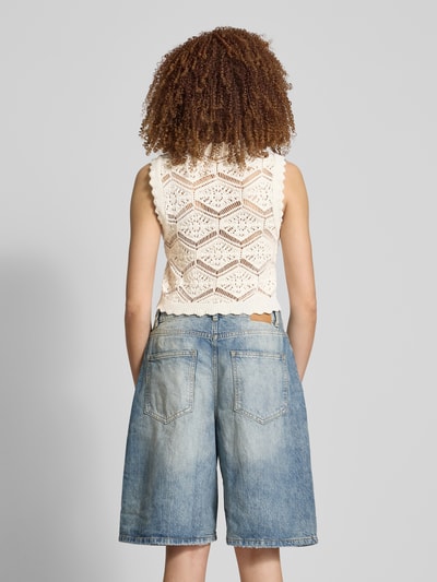 Only Regular Fit Stricktop aus Baumwoll-Mix Modell 'FRIDA LIFE' Offwhite 5