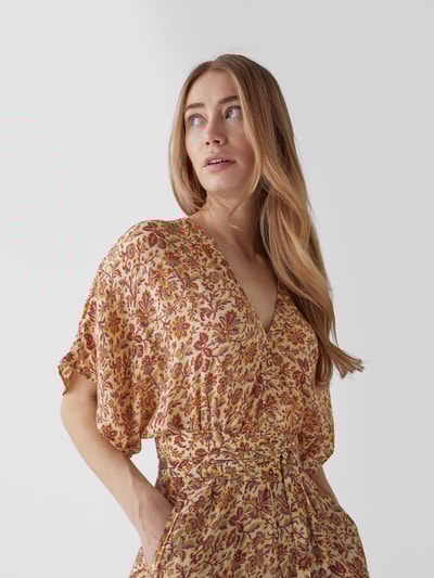 Vanessa Bruno Jumpsuit mit floralem Allover-Muster Ecru meliert 3