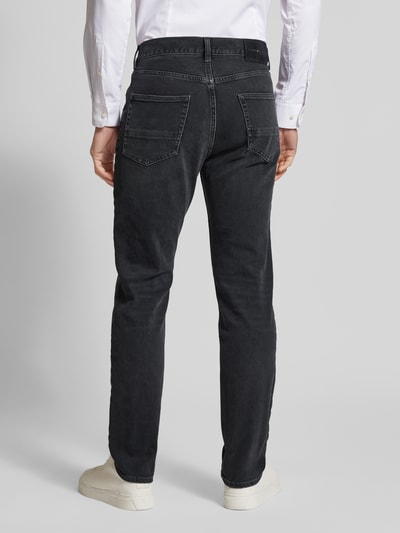 Tommy Hilfiger Straight Fit Jeans aus Viskose im 5-Pocket-Design Modell 'DENTON' Black 5