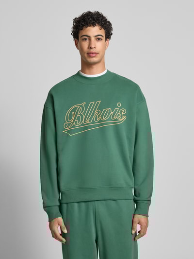 BLKVIS Regular Fit Sweatshirt mit Logo-Print Modell 'Source' Dunkelgruen 4