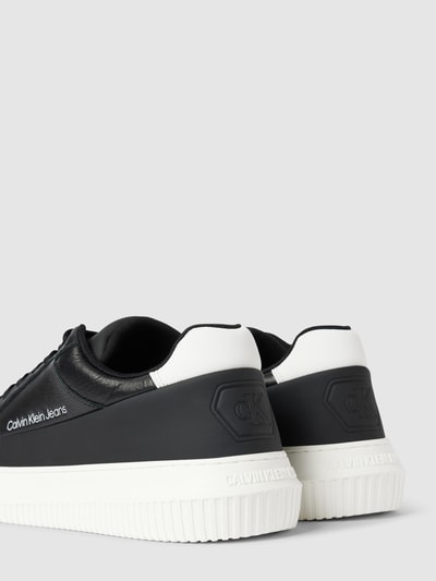 Calvin Klein Jeans Sneakers van leer met reliëflogo, model 'CHUNKY CUPSOLE' Zwart - 2