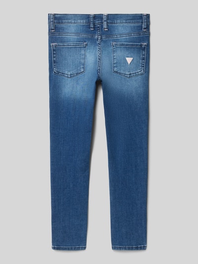 Guess Jeansy o kroju skinny fit z haftami Niebieski 3