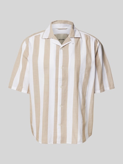 Only & Sons Koszula casualowa o kroju relaxed fit z kołnierzykiem typu resort model ‘TES’ Beżowy 2