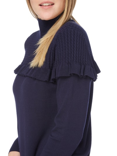 Vero Moda Pullover mit Volantbesatz Marine 3