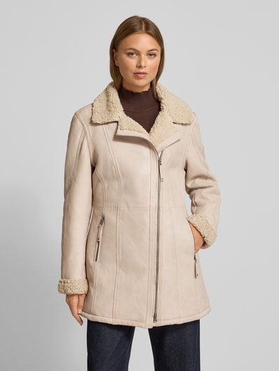 Cabrini Lederjacke aus Lammnappa Offwhite 4