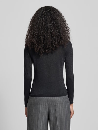 Christian Berg Woman Selection Strickpullover aus Viskose-Mix mit Stehkragen Black 5