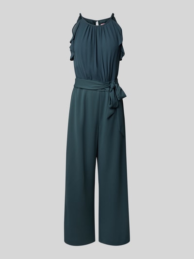 V.M. Jumpsuit met strikceintuur Donkergroen - 2