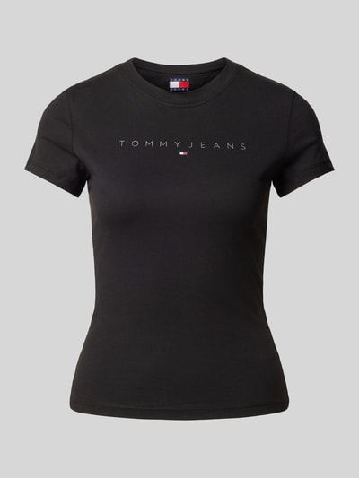 Tommy Jeans T-Shirt mit geripptem Rundhalsausschnitt Black 2