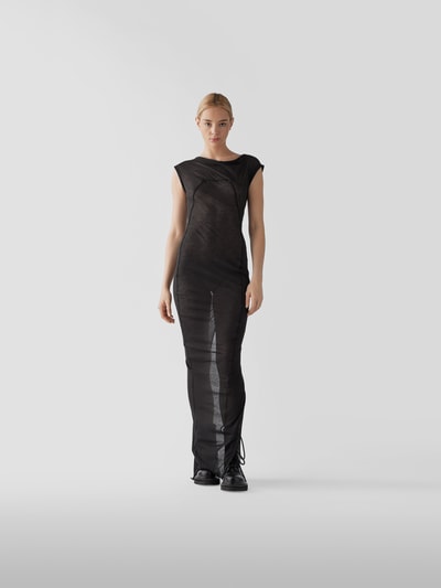 Rick Owens Maxikleid mit U-Boot-Ausschnitt Schwarz 1