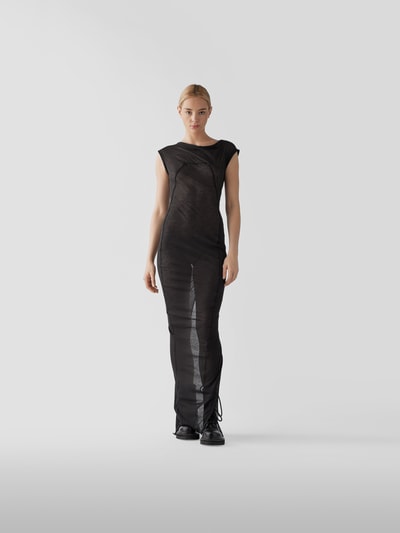 Rick Owens Maxikleid mit U-Boot-Ausschnitt Black 1