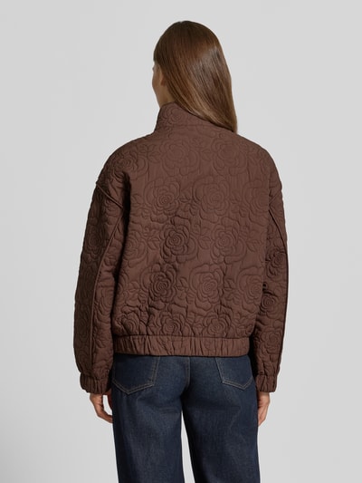 YAS Blouson mit Ziernähten Modell 'FIPURA' Dunkelbraun 5