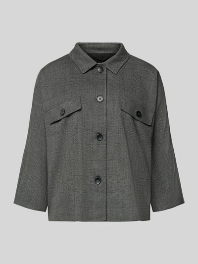 More & More Żakiet o kroju relaxed fit z listwą guzikową i rękawem o dł. 3/4 Antracytowy 2