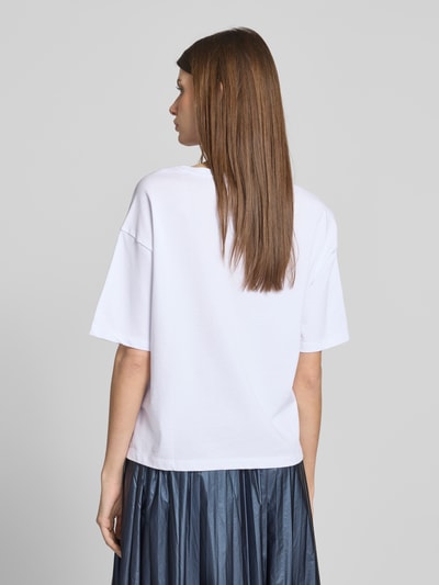 Smith and Soul Boxy fit T-shirt met stitching en ronde hals Wit - 5