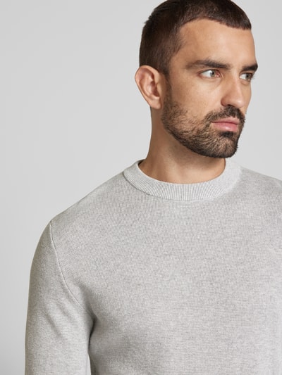 Jack & Jones Premium Strickpullover mit Rundhalsausschnitt Modell 'BLAMILANO' Hellgrau 3