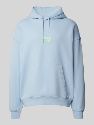 HUGO Hoodie met print aan de achterkant, model 'Dreezes' Lichtblauw - 2