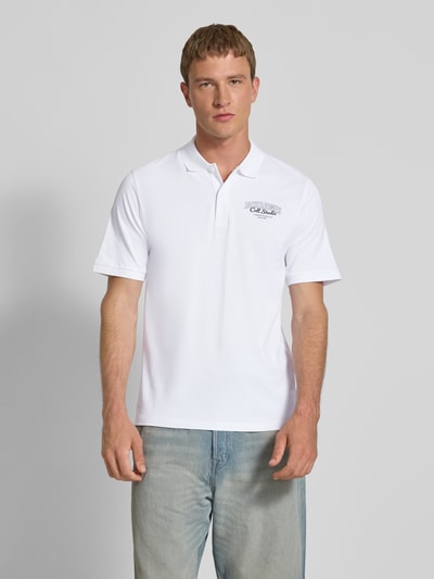 Jack & Jones Regular fit poloshirt met knoopsluiting, model 'MAKOTO' Wit - 4