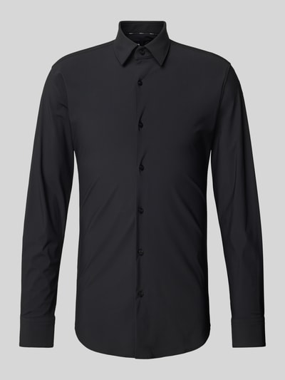 BOSS Slim Fit Businesshemd aus Feintwill mit Stretch-Anteil Black 2