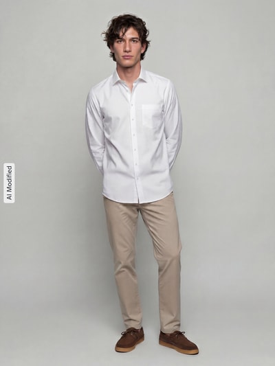 Seidensticker Regular Fit Businesshemd aus reiner Baumwolle Modell 'New Kent Patch' Weiss 1