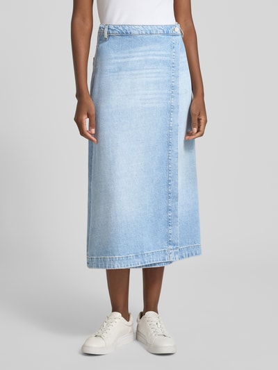 Marc O'Polo A-Linien Jeansrock aus Lyocell-Baumwoll-Mix Blau Melange 4