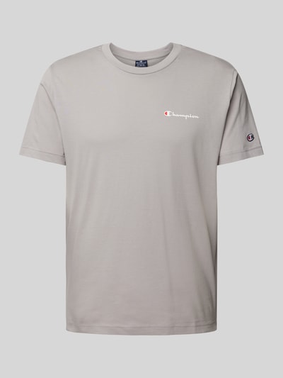 CHAMPION T-shirt z nadrukiem i naszywką z logo Jasnoszary 2