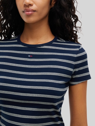 Tommy Jeans Slim fit t-shirt van katoenmix Marineblauw - 3