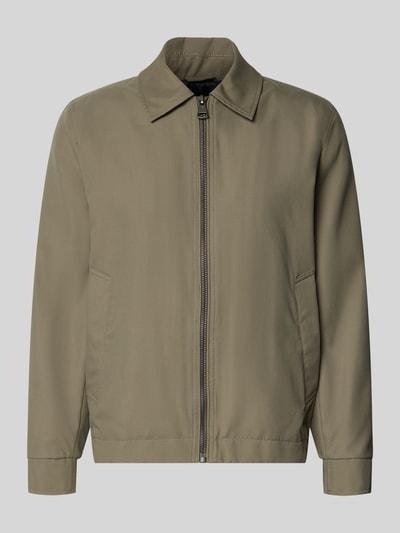 Produktfoto, Regular Fit Blouson mit Umlegekragen Modell 'LIGHT 2.0' von Strellson, efekt: jednolity kolor, krój regular fit, wykładany kołnierz, zamek błyskawiczny, rękawy długie z prążkowaną wstawką, elastyczne wykończenie, kieszeń napoleonka i wpuszczane kieszenie