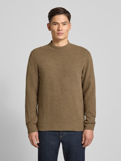 JACK & JONES Premium Strickpullover mit Polokragen Modell 'MAVERICK' Camel 4