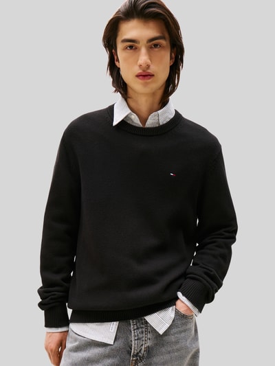 Tommy Jeans Regular Fit Pullover aus reiner Baumwolle Black 4