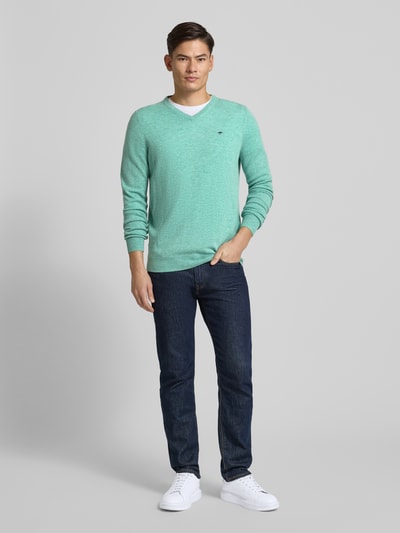 Fynch-Hatton Regular Fit Pullover mit Kaschmir-Anteil Modell 'Merino' Schilf 1