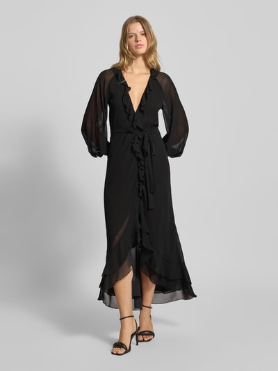 Bardot Abendkleid mit Volants Modell 'KASSIA' Black 4