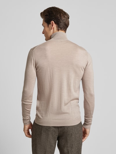 Roy Robson Wollpullover mit Rollkragen Beige 5