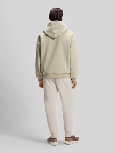 BOSS Green Regular Fit Sweatshirt mit Teddyfleece-Kapuze Beige 5