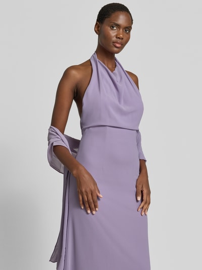 Mascara Abendkleid mit Neckholder Flieder 3