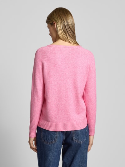 Only Regular Fit Strickpullover aus Viskose-Mix Modell 'LESLY KINGS' Pink Melange 5