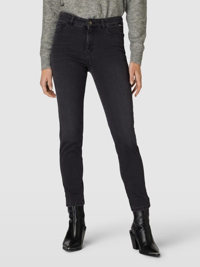 Marc Cain Slim fit jeans in 5-pocketmodel, model 'SILEA' Antraciet - 4