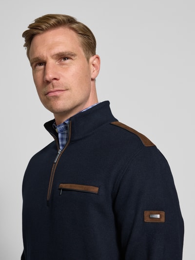 bugatti Bluza z detalem z logo Granatowy 3